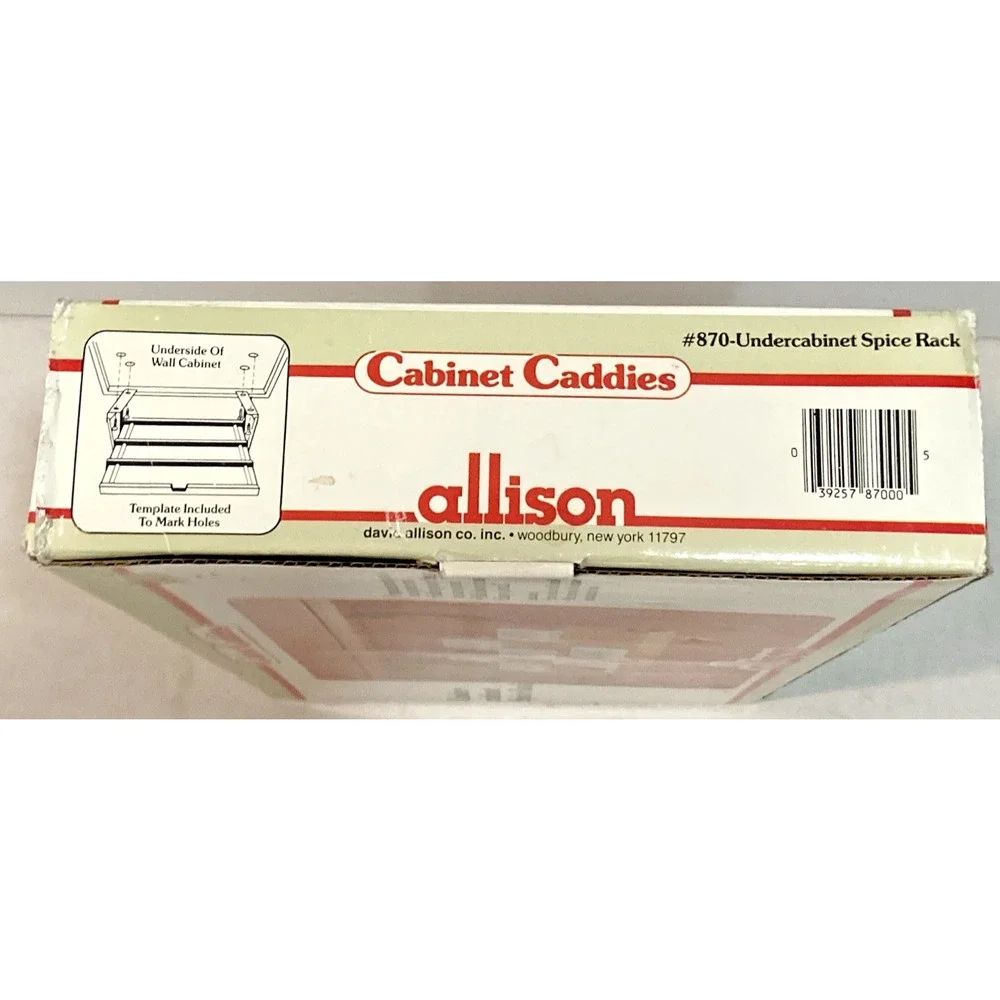 Vintage Allison Cabinet Caddies Pull Down Under Cabinet Spice Rack NOS In Box